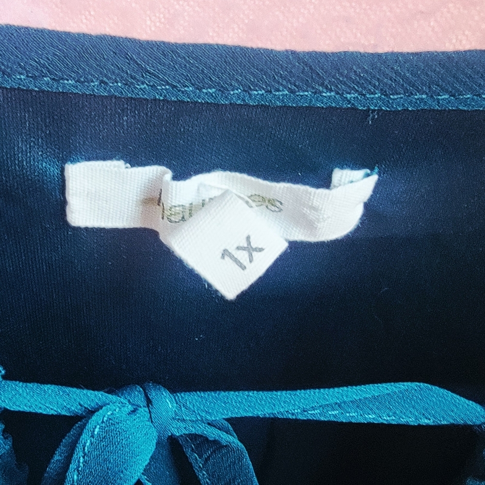 Sheer Navy Blue Blouse - Picture 4 of 5